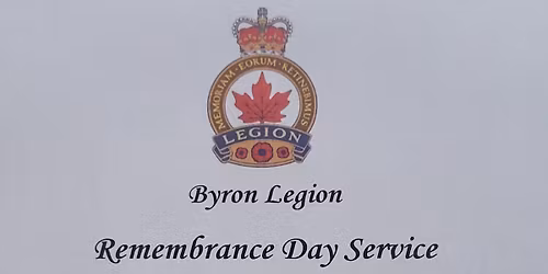Byron Legion - Remembrance Day Service