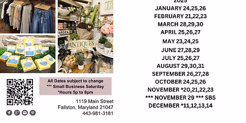 Holiday Market November *20,21,22,23