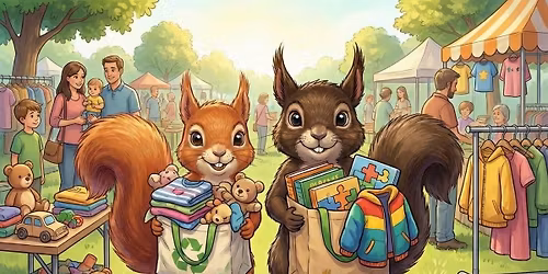 Mega-barnloppis i Surbrunnsparken 