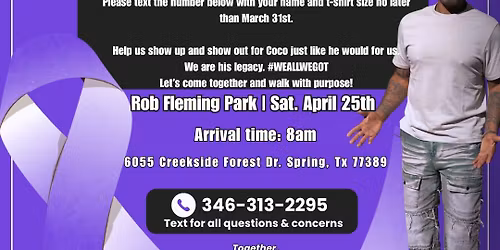 PanCan Purple Stride Walk for Shuntel Coco