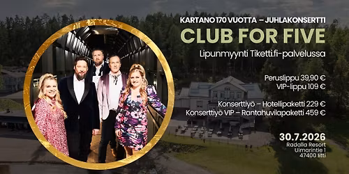 Radalla Resort 170v Juhlakonsertti