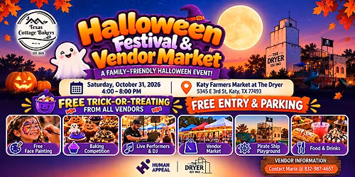 Halloween Trick-or-Treating Festival & Vendor Market at The Dryer