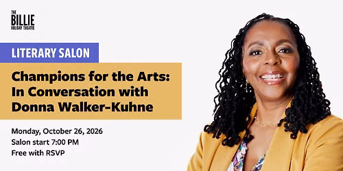 Literary Salon Champions for the Arts In Conversation w\/ Donna Walker-Kuhne