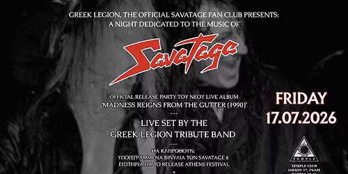 SAVATAGE Party-Tribute Live Set at Black Temple