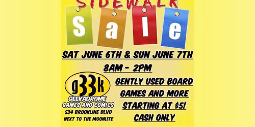 Sidewalk Sale : Board Games and More!
