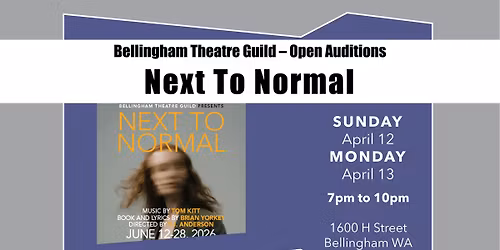 OPEN AUDITIONS - Next To Normal