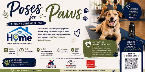 Poses for Paws-A Yoga Fundraiser for Until They're Home Animal Rescue