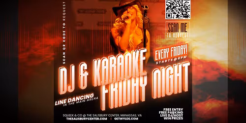 Karaoke, DJ & Dancing on Fridays!