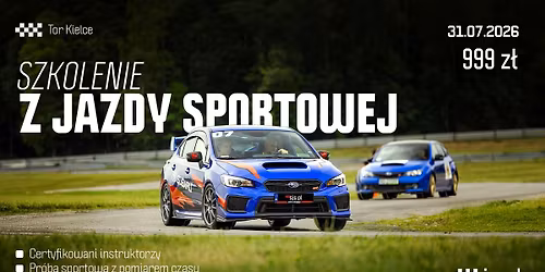 Szkolenie z Jazdy Sportowej | 31.07.2026 | Tor Kielce