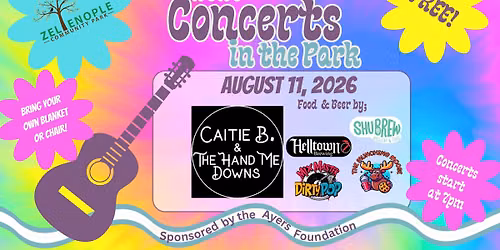 Concert in the Park ~ Caitie B & the Hand Me Downs