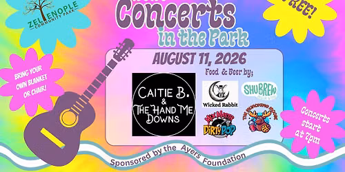 Concert in the Park ~ Caitie B & the Hand Me Downs