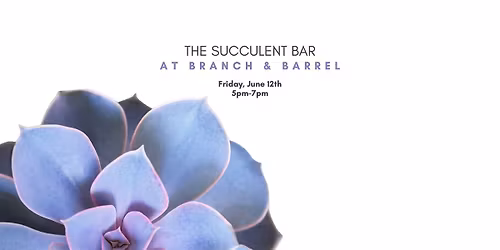 The Succulent Bar at Branch & Barrel Distilling