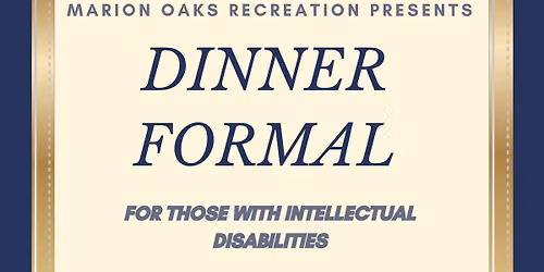 Dinner Formal for Those With Intellectual Disabilities