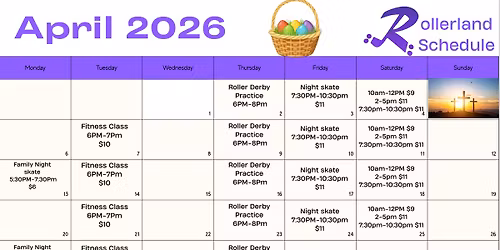 April Skate Schedule