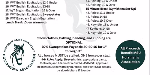 2026 Green & White Fuzzy Horse Show