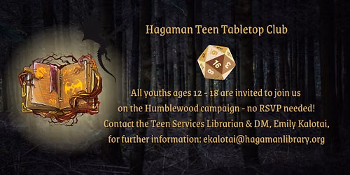 Hagaman Teen Services: Teen Tabletop Club