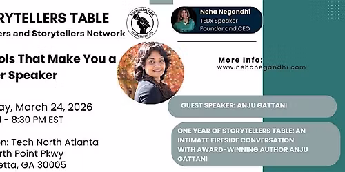 Storytellers Table 1-Year Anniversary with Author Anju Gattani