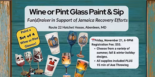 Fun(d)raiser: Wine & Pint Glass Paint Party - Set of 4