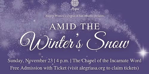 Fall 2025 Concert: Amid the Winter\u2019s Snow