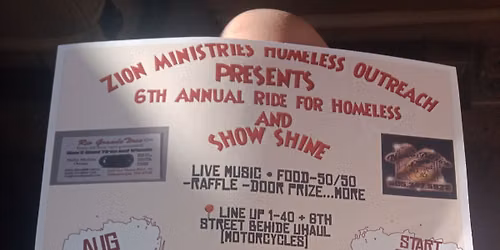 zion ministries homeless outreach presents 6th annual ride for homeless and show shine and more