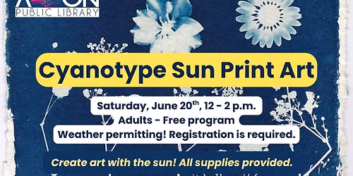 Cyanotype Sun Print Art for Adults