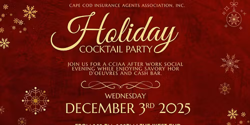 Cape Cod Insurance Association, Inc's  Holiday Cocktail Party