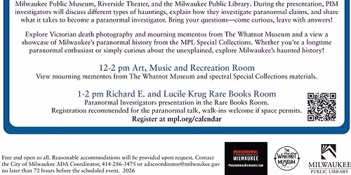 Presentation at Milwaukee Public Library Central Branch