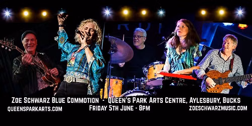 Zoe Schwarz Blue Commotion. Queen's Park Arts Centre, Aylesbury, Bucks. FRI 5 JUN 8pm
