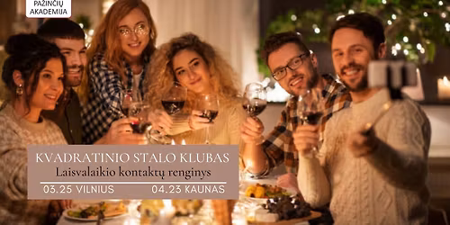 KVADRATINIO STALO KLUBAS| Laisvalaikio kontakt\u0173 renginys |Kaunas
