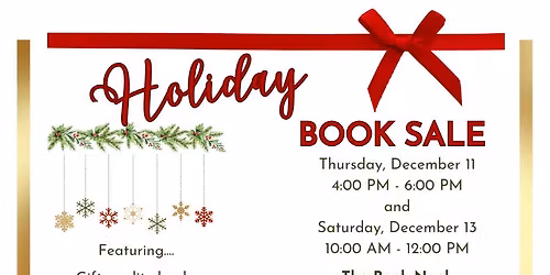 Holiday Book Sale in the Book Nook