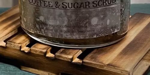 Coffee & Sugar Scrub make and take at Black Iron Coffee Roasters-Howell