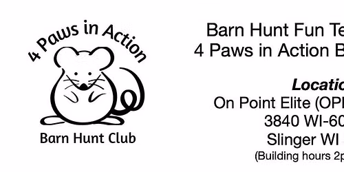 4 Paws in Action Barn Hunt Club FUN TEST!