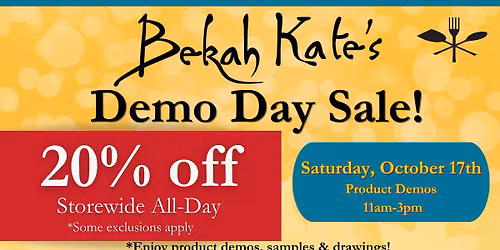 Bekah Kate's Demo Day & Sale!