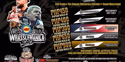 WRASSLEMANILA 2026 (Wrestle Mania 42 Watchparty + Con)