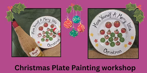 Christmas Mix up plate painting Class - Bring your own "Sip"