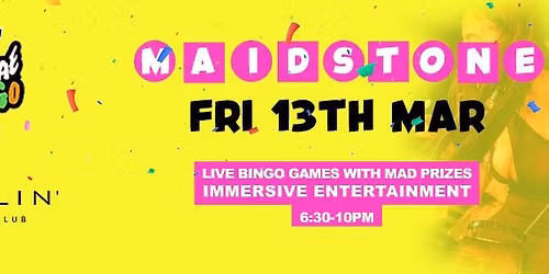 Reggae Bingo - Maidstone - Fri 13th March