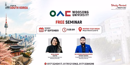Free Seminar: Woosong University