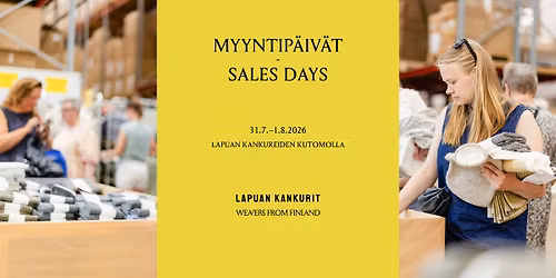MYYNTIP\u00c4IV\u00c4T Lapuan Kankureiden kutomolla \ud83c\udf3b