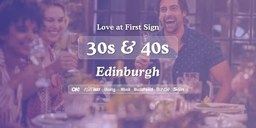 30s &amp; 40s Singles Night at The Alchemist George Street Edinburgh | Love at First Sign