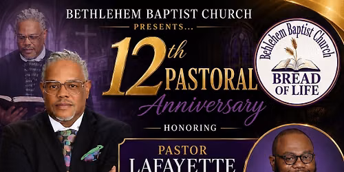 12th Pastoral Anniversary Service Honoring Pastor Lafayette Simpson