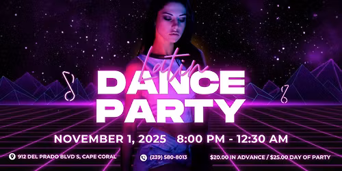 November 2025 Latin Dance Workshop and Dance Party!!