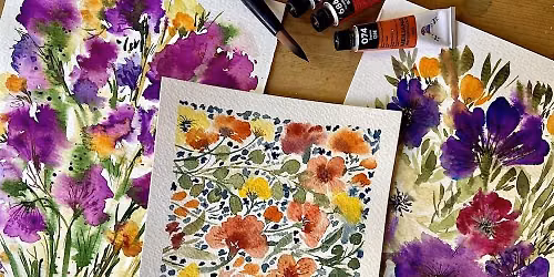 Paint Autumn Watercolour Flowers - 1 hour tutorial