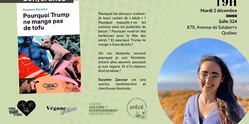 Conf\u00e9rence Pourquoi Trump ne mange pas de tofu