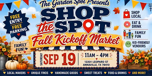 Shop the Spot: Fall Kickoff Market | SEP 19TH 11A - 4P