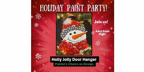 Holiday Paint Party! Holly Jolly Door Hanger