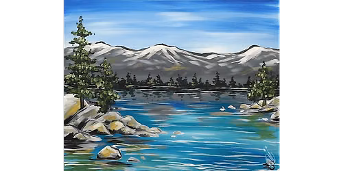 Majestic Mountain Lake Reflection - Paint and Sip in Houston | Classpop!\u2122