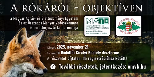 Konferencia: A r\u00f3k\u00e1r\u00f3l \u2013 objekt\u00edven