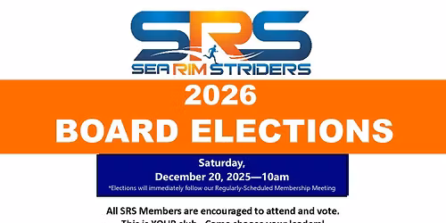 2025 SRS Board Elections - SEA RIM STRIDERS