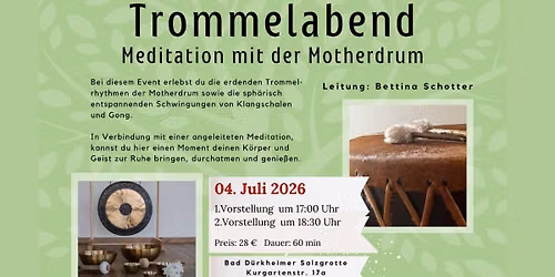 Trommelabend - Klangerlebnis mit Trommel & tibetischen Klangschalen
