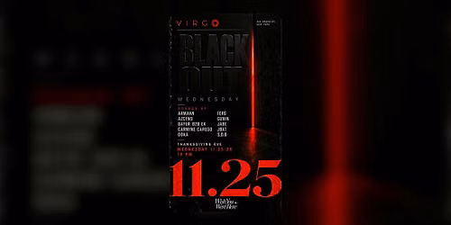 THANKSGIVING EVE @ VIRGO